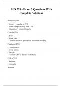 BIO 253 - Exam 2 Questions With Complete Solutions