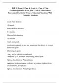ILE 11 Exam 2 (Case 4, 5, and 6. - Case 4: Pain, Pharmacogenomics, Gout, Law - Case 5: Tuberculosis, Rheumatoid Arthritis - Case 6: Migraine) Questions With Complete Solutions