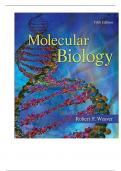 Test Bank For Molecular Biology, 5th Edition By Robert Weaver