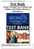 Test Bank Wong's Nursing Care of Infants and Children 12th Edition Marilyn J. Hockenberry