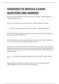 UPGRADED ITE MODULE 4 EXAM QUESTIONS AND ANSWERS 