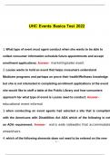 UHC EVENTS BASICS Exam With Complete Questions And Answers