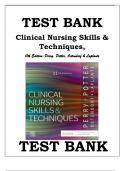 Test Bank For-Clinical Nursing Skills and Techniques, 11th Edition- Anne G. Perry & Patricia A. Potter & Wendy R. Ostendorf & Nancy Laplante