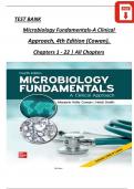 Microbiology Fundamentals-A Clinical Approach, 4th Edition TEST BANK by Marjorie Kelly Cowan, All Chapters 1 - 22, Complete Verified Latest Version