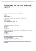 jcahpo study set, coa study guide card updated, Questions and Answers 100% correct 