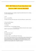 WPC 480 Midterm Exam Questions And Answers 100% Solved 2024/2025