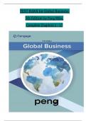 TEST BANK for Global Business, 5th Edition by Peng Mike, Verified Chapters 1 - 17, Complete Newest Version