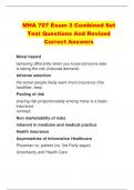 MHA 707 Exam 3 Combined Set  Test Questions And Revised  Correct Answers