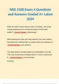 NSG 3100 Exam 4 Questions and Answers Graded A+ Latest 2024