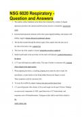 NSG 6020 Respiratory - Question and Answers