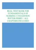Test Bank For Fundamentals of Nursing 11th Edition Potter Perry All chapters - Verified Answers
