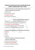 NUR2063 PATHOPHYSIOLOGY FINAL EXAMNQUESTION AND CORRECT ANSWER NEWEST 2024 A+ GUIDE