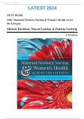 Test bank for  Olds' Maternal-Newborn Nursing & Women's Health Across the Lifespan, 11th Edition (Davidson, 2020), Chapter 1-36 | All Chapters