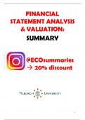 Financial Statement Analysis & Valuation - Summary - Tilburg university - MSc Finance / Accounting