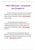 CPCU 500 Exam | Answered and Graded A+