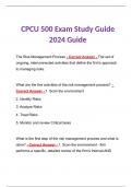 CPCU 500 Exam Study Guide 2024 Guide
