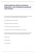 C425 Healthcare Delivery Systems, Regulation, and Compliance questions and answers
