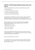 GMS 522 - Global Strategic Planning questions with correct answers