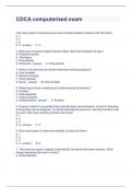 CDCA computerized exam Questions and Answers Graded A