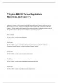 VIrginia DPOR Tattoo Regulations Questions And Answers