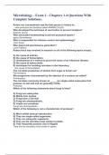 Microbiology - Exam 1 - Chapters 1-4 Questions With Complete Solutions.  Antoni van Leeuwenhoek was the first person in history to...