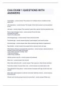 CAA EXAM 1 QUESTIONS WITH ANSWERS