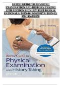 BATES’ GUIDE TO PHYSICAL EXAMINATION AND HISTORY TAKING 13TH EDITION BICKLEY TEST BANK & RATIONALS: ISBN-10;1496398173 / ISBN-13; 978-1496398178