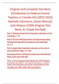 Test Bank For Introduction to Federal Income Taxation in Canada 43rd Edition (2022-2023) By Nathalie Johnstone, Devan Mescall, Julie Robson (All Chapters, 100% Original Verified, A+ Grade) 