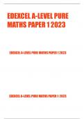 Edexcel A-Level Pure Mathematics Paper 1 2023