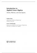 Introduction to Applied Linear Algebra Vectors, Matrices, and Least Squares