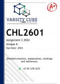 CHL2601 Assignment 2  (DETAILED ANSWERS) 2024 - DISTINCTION GUARANTEED