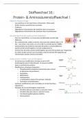 Résumé - biochimie : métabolisme des protéines et des acides aminés