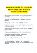 CDCA OSCE MASTER SET EXAM  QUESTIONS AND REVISED  CORRECT ANSWERS