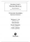 Test Bank For College Algebra, 13th Edition by Margaret L. Lial, John Hornsby, David I. Schneider, Callie J. Daniels