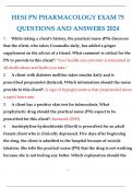 HESI PN PHARMACOLOGY EXAM 75 QUESTIONS AND ANSWERS 2024_