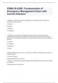 FEMA IS-230E: Fundamentals of Emergency Management Exam with Correct Answers