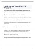 Turf grass pest management 3A Chapter 1 Question and answers rated A+ 2024 