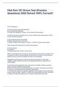 FAA Part 107 Drone Test (Practice Questions) 2024 Solved 100% Correct!!