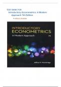 TEST BANK FOR Introductory Econometrics: A Modern Approach 7th Edition by Jeffrey M. Wooldridge