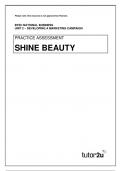 BTEC Business. Unit 2. Marketing Campaign. Shine Beauty Case Study and Research Pack 