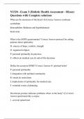 N3320 - Exam 3 (Holistic Health Assessment - Hixon) Questions with Complete solutions