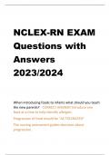 NCLEX-RN EXAM  Questions with  Answers  2023/2024