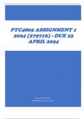 PYC4805 Assignment 1 2024 (279716) - DUE 23 April 2024