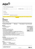 2023 AQA AS GERMAN 7661/2 Paper 2 Writing Question Paper & Mark scheme (Merged) June 2023 [VERIFIED]