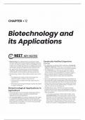 Biotechnology and its Applications   summary notes  + mastering multiple choice questions + NCERT exemplar question + statement based questions + matching type questions  + assertion and reasons  all in one with brief explanation