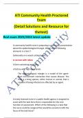 ATI Community Health Proctored Exam (Detail Solutions and Resource for thetest) Real exam 2023/2024 latest update