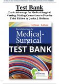 Test Bank For Davis Advantage for Medical-Surgical Nursing: Making Connections to Practice 3rd Edition by Janice J.Hoffman All Chapters (1-56) | A+ COMPLETE GUIDE 