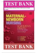 Test Bank For Olds' Maternal-Newborn Nursing & Women's Health Across the Lifespan 10th Edition by Michele C. Davidson; Marcia London; Patricia Ladewig ISBN: 9780135206881 all 36 chapters | Complete Guide A+