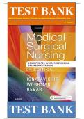 Test Bank For Medical-Surgical Nursing: Concepts for Interprofessional Collaborative Care, 9th Edition by Donna D. Ignatavicius||ISBN NO:0323444199||ISBN:978-0323444194||All Chapters||Complete Guide A+