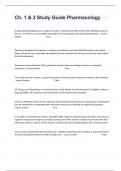 Ch. 1 & 2 Study Guide Pharmacology Complete Questions And Answers(Detailed Answers)